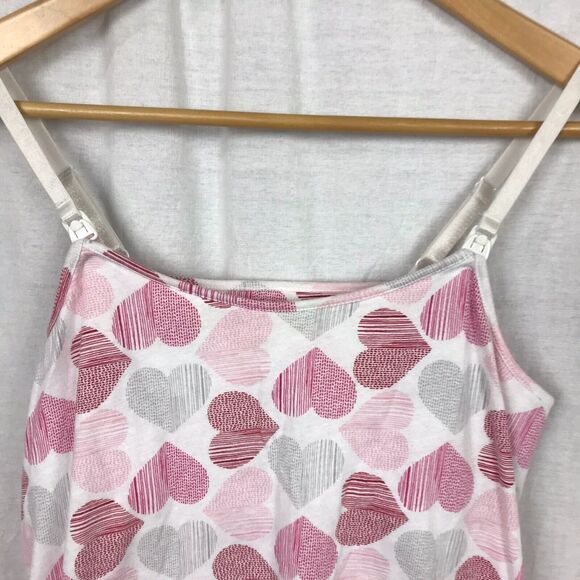 Motherhood Maternity Women's Small Spaghetti Strap Cami Tank Top Heart Print - Picture 2 of 6